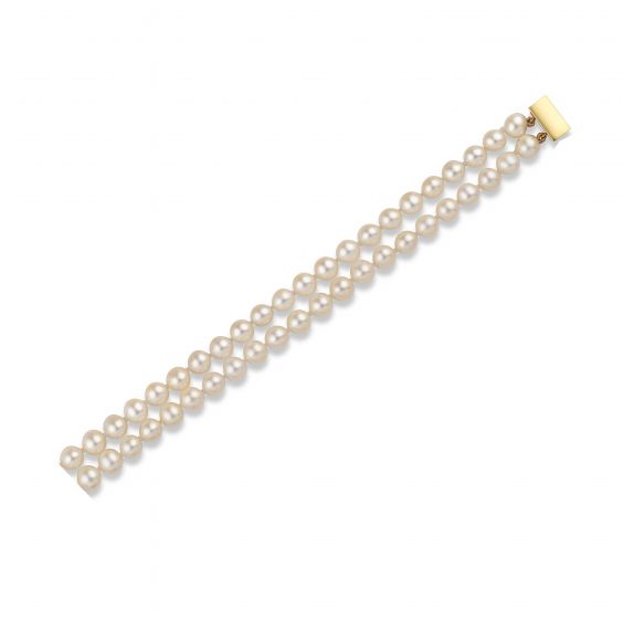 Double Row Pearl Bracelet - 00022633 | Heming Diamond Jewellers | London