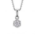 0.25ct Diamond Daisy Pendant - 00020355 | Heming Diamond Jewellers | London
