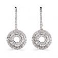 Diamond Cluster Drop Earrings - 00019271 | Heming Diamond Jewellers | London