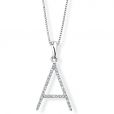 Diamond Initial 'A' Pendant - 00018882 | Heming Diamond Jewellers | London