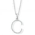 Diamond Initial 'C' Pendant - 00018884 | Heming Diamond Jewellers | London