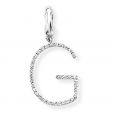 Diamond Initial 'G' Charm / Pendant (9ct) - 00019100 | Heming Diamond Jewellers | London