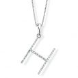 Diamond Initial 'H' Pendant - 00018889 | Heming Diamond Jewellers | London