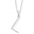 Diamond Initial 'L' Pendant - 00018893 | Heming Diamond Jewellers | London