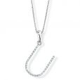 Diamond Initial 'U' Pendant - 00018902 | Heming Diamond Jewellers | London