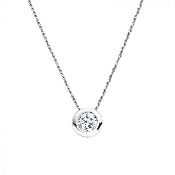 0.15ct Diamond Solitaire Pendant - 00018972 | Heming Diamond Jewellers | London