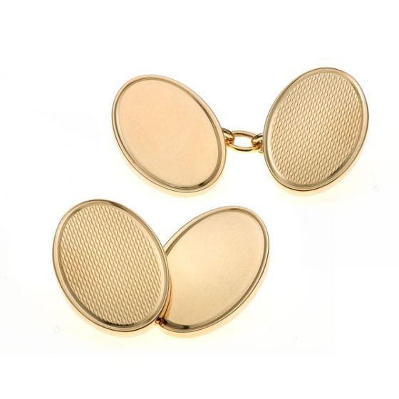 18ct Gold Cufflinks 1.5mm Gauge - 00019426 | Heming Diamond Jewellers | London