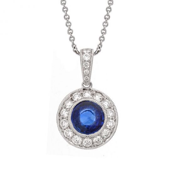 Sapphire and Diamond Pendant