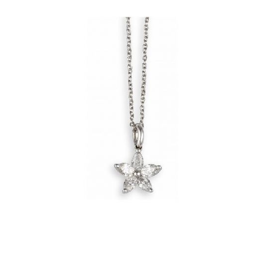 Diamond Flower Pendant