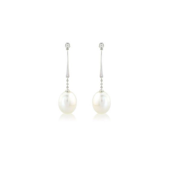 Pearl and Diamond Earrings