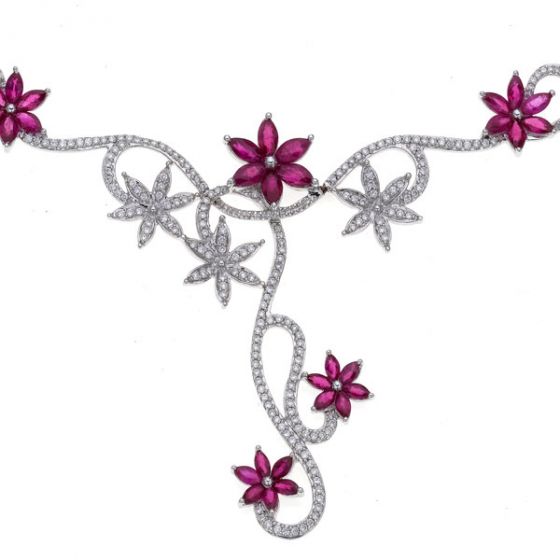 Ruby and Diamond Necklace