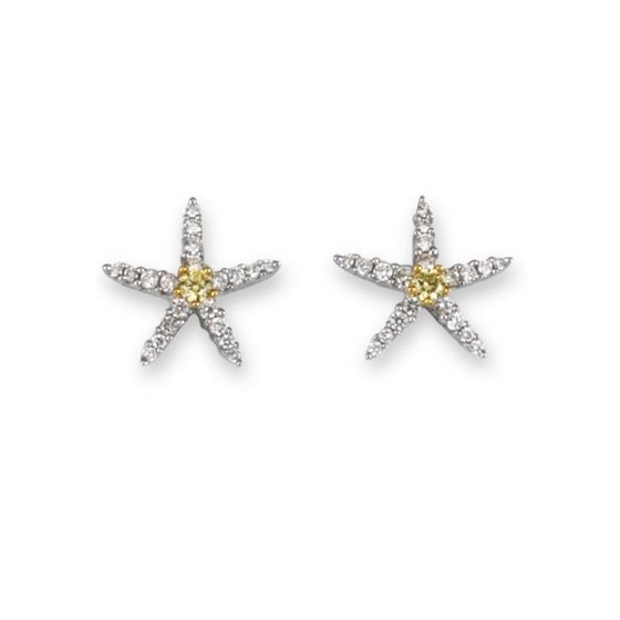 Diamond Starfish Earrings