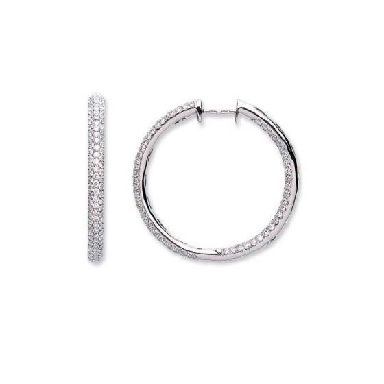 Diamond Hoop Earrings