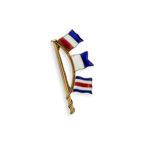 Vintage Nautical Flag Brooch