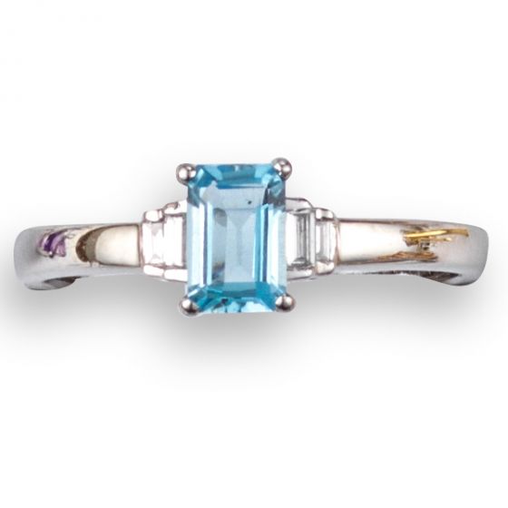 Aquamarine and Diamond Ring - 00024787 | Heming Diamond Jewellers | London