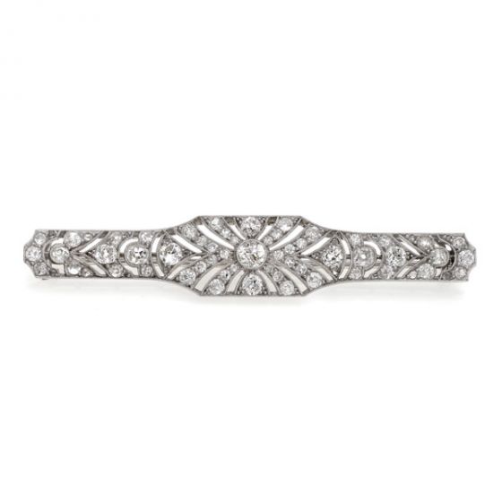 Art Deco Diamond Brooch - 00019321 | Heming Diamond Jewellers | London