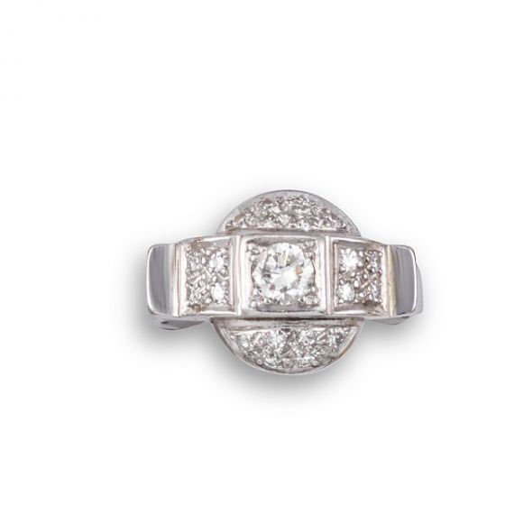 Art Deco Diamond Dress Ring - 02024078 | Heming Diamond Jewellers | London