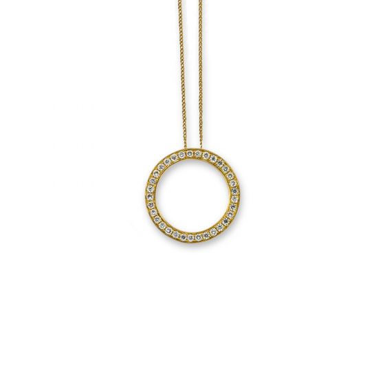 Diamond Circle Pendant - 00023993 | Heming Diamond Jewellers | London