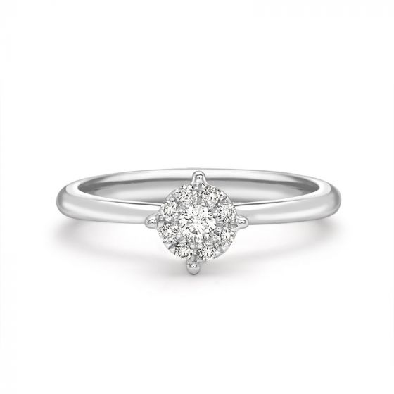 Diamond Cluster Ring - 00022817 | Heming Diamond Jewellers | London