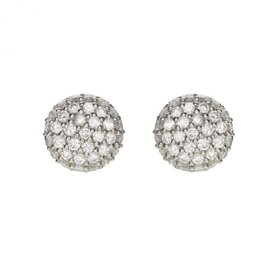 Diamond Cluster Stud Earrings - 01017766 | Heming Diamond Jewellers | London