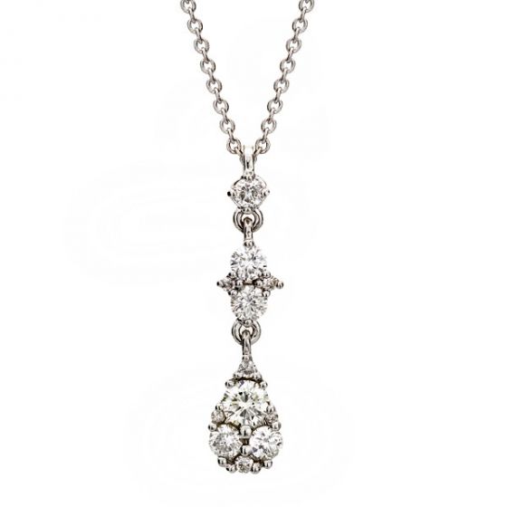 Diamond  Drop Pendant - 00020856 | Heming Diamond Jewellers | London