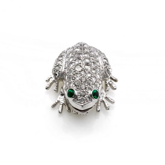 Diamond Frog Brooch - 02019912 | Heming Diamond Jewellers | London