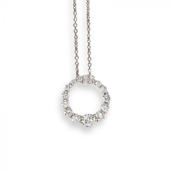 Diamond Spiral Pendant - 02021388 | Heming Diamond Jewellers | London