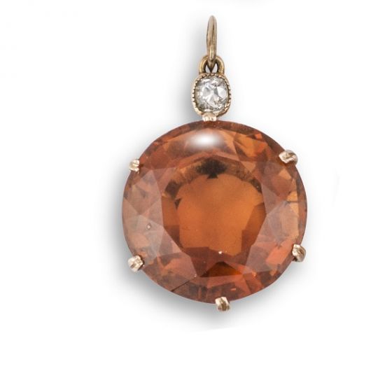 Edwardian Citrine Pendant - 02024089 | Heming Diamond Jewellers | London