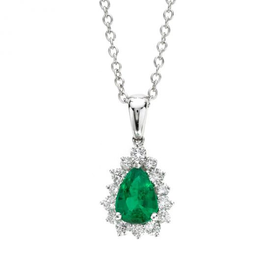 Emerald Pendant - 00020331 | Heming Diamond Jewellers | London