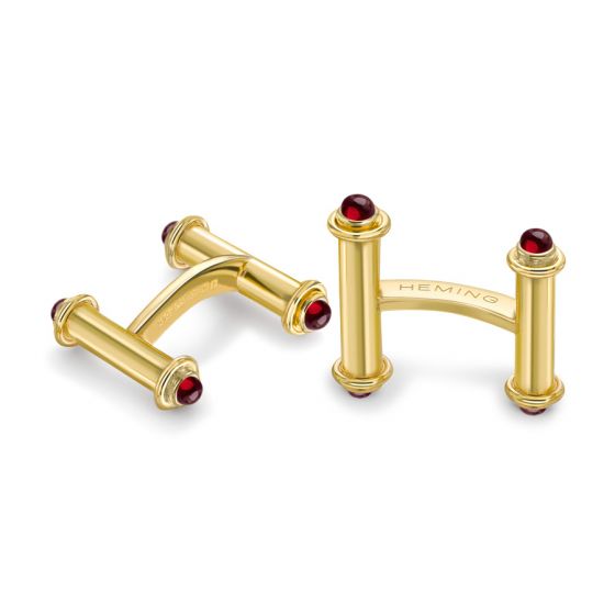 Garnet Catamaran Cufflinks - 00024891 | Heming Diamond Jewellers | London