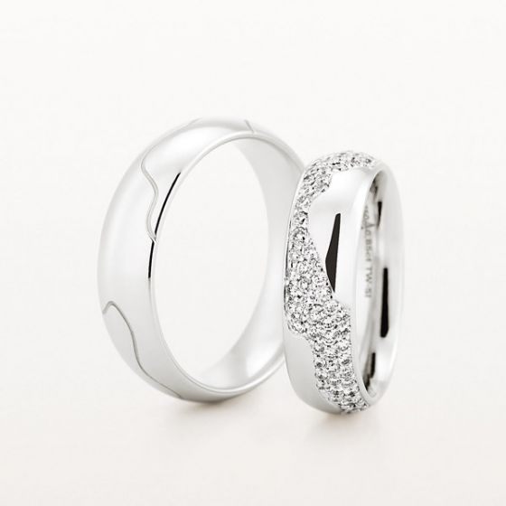 Pair of 18ct 6mm Wedding Rings by Christian Bauer - 00019123 | Heming Diamond Jewellers | London