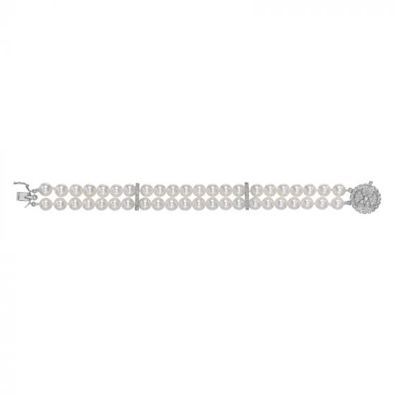 Pearl and Diamond Bracelet - 00022220 | Heming Diamond Jewellers | London