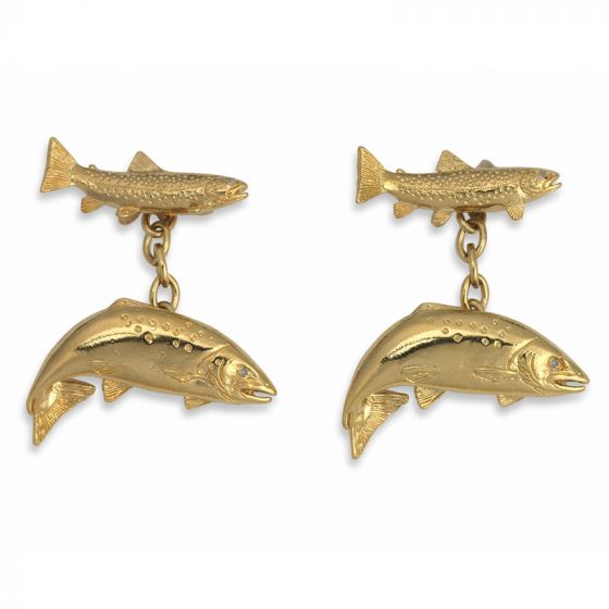 Salmon & Trout Cufflinks - 00021676 | Heming Diamond Jewellers | London