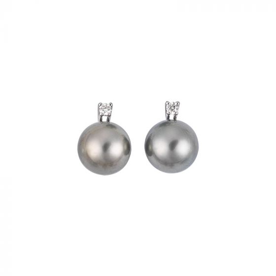 Tahitian Pearl Earrings - 00022770 | Heming Diamond Jewellers | London