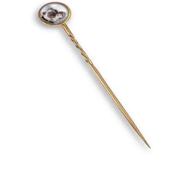 Victorian Bull Terrier Stickpin - 02024112 | Heming Diamond Jewellers | London