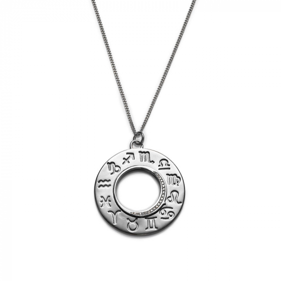 18CT WHITE GOLD ZODIAC PENDANT - DIAMOND - ZODIAC PENDANT DIAMOND WHITE GOLD | Heming Diamond Jewellers | London