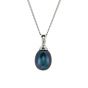 8 - 8.5mm Black Pearl Pear Drop Pendant - 00020089 | Heming Diamond Jewellers | London