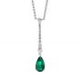 Emerald and Diamond Drop Pendant