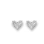 1.20ct Diamond Heart Shape Cluster Earrings.