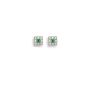 Emerald and Diamond Custer Earrings