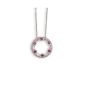 Ruby and Diamond Circle Pendant