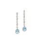 Aquamarine and Diamond Drop Earrings