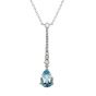 Aqua and Diamond Drop Pendant - 02020255 | Heming Diamond Jewellers | London