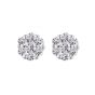 Diamond Daisy Cluster Stud Earrings - 00021345 | Heming Diamond Jewellers | London