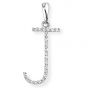 Diamond Initial 'J' Pendant - 00018891 | Heming Diamond Jewellers | London