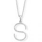 Diamond Initial 'S' Pendant - 00018900 | Heming Diamond Jewellers | London