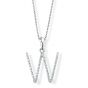 Diamond Initial 'W' Pendant - 00018904 | Heming Diamond Jewellers | London