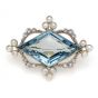 Edwardian Aquamarine and Diamond Brooch - 00019315 | Heming Diamond Jewellers | London