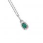 Emerald and Diamond Pendant - 00021866 | Heming Diamond Jewellers | London