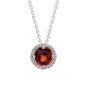 Garnet and Diamond Pendant - 00020881 | Heming Diamond Jewellers | London